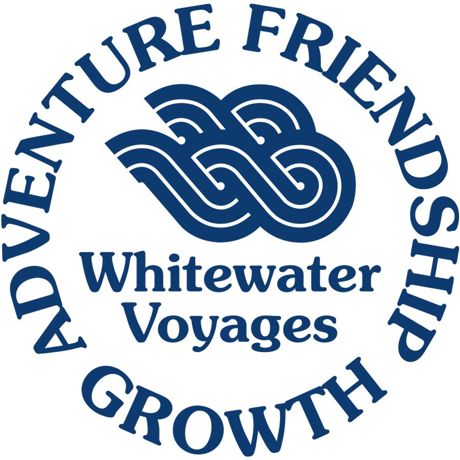 The logo for whitewater voyages adventure friendship growth