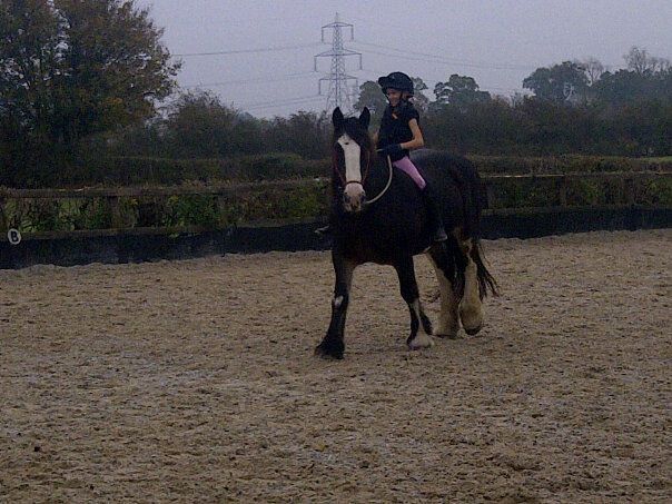 Elise riding Dolly bareback