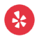 Yelp logo: Red circle with white