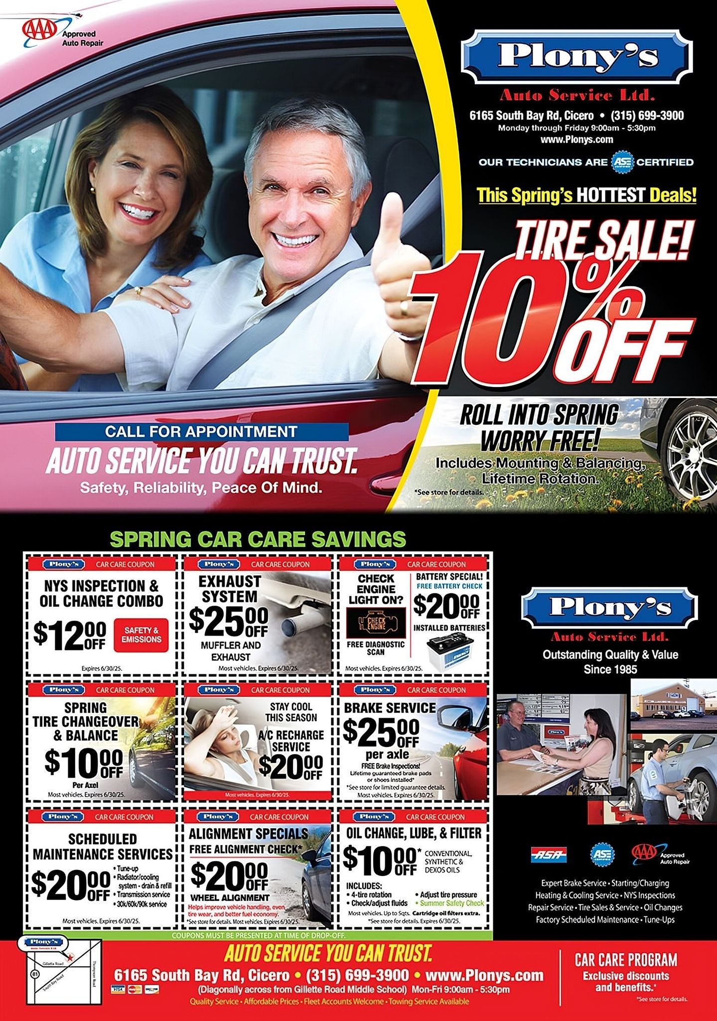 Coupons | Plony's Auto Service Ltd.
