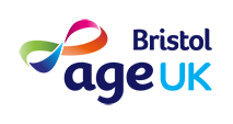 The Anchor Society Bristol | The bristol age uk logo has a colorful infinity symbol on it.