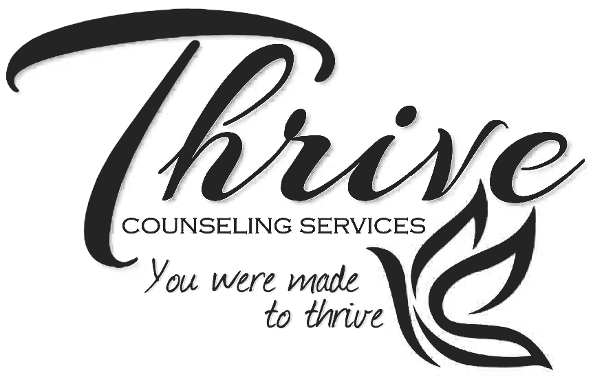 Thrive Counseling Services logo with script 