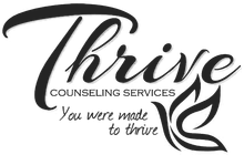 Thrive Counseling Services logo with script 