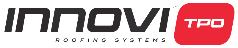 A logo for a company called innova roofing systems
