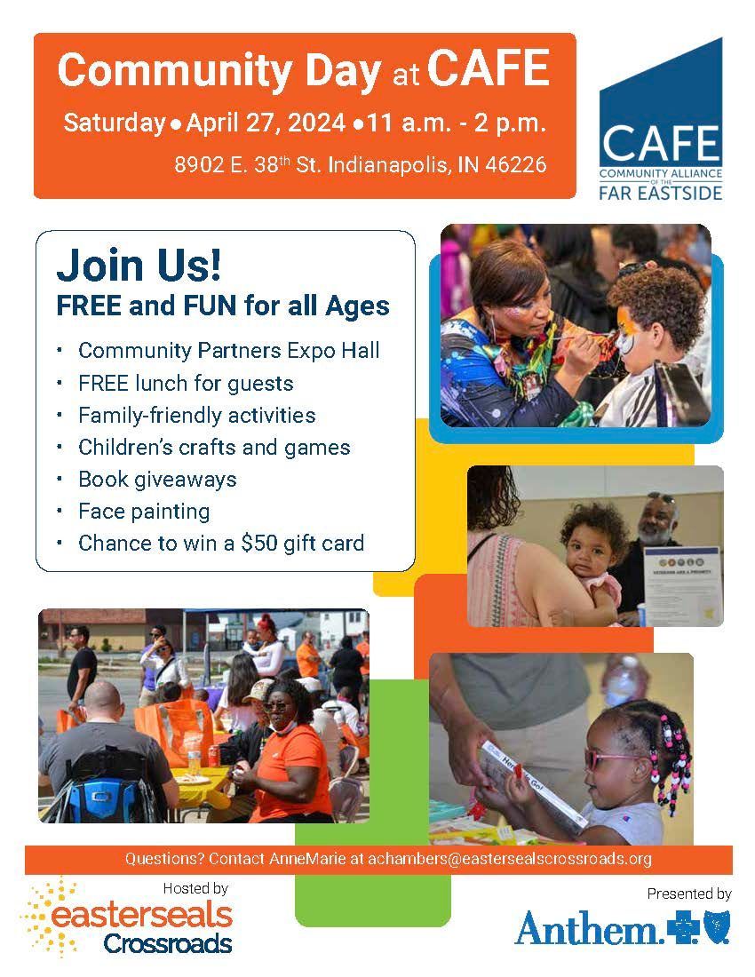 Community Day at CAFE in partnership with Easter Seals Crossroads! 