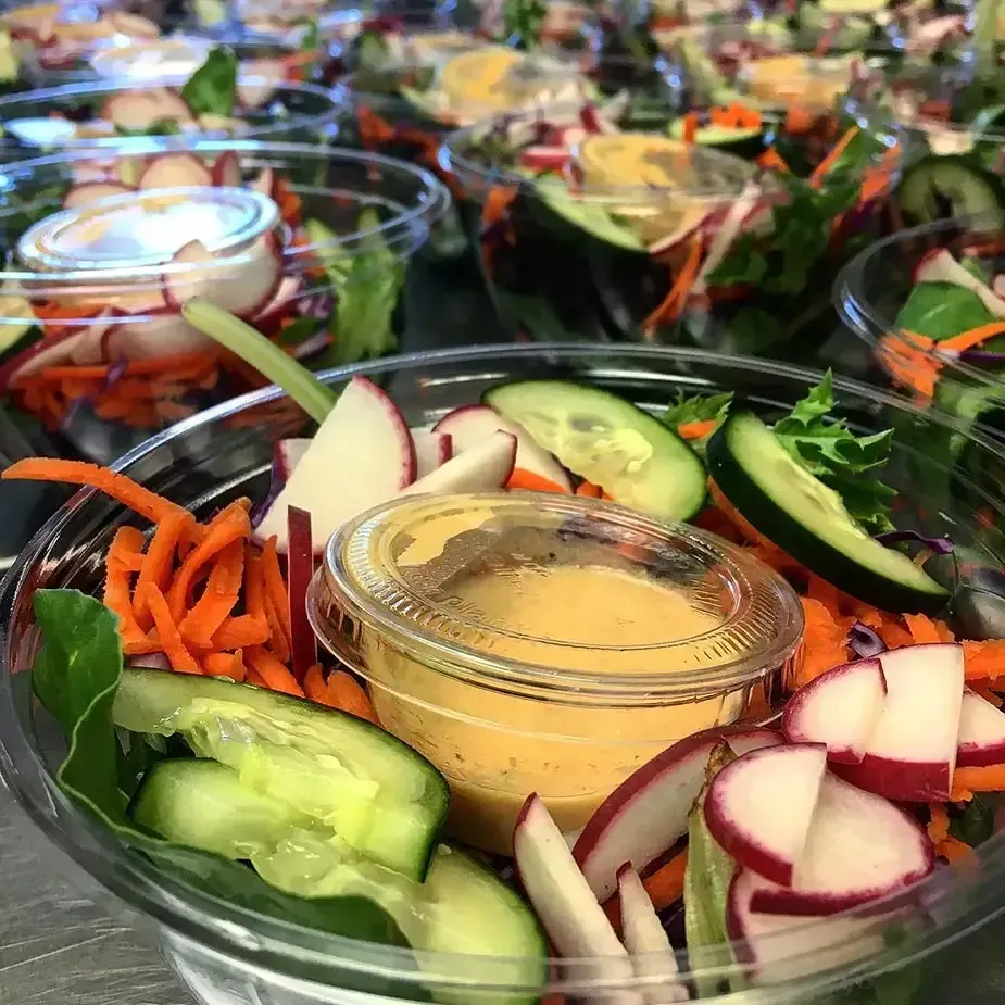 Wellness salads are made fresh to order using organic ingredients.