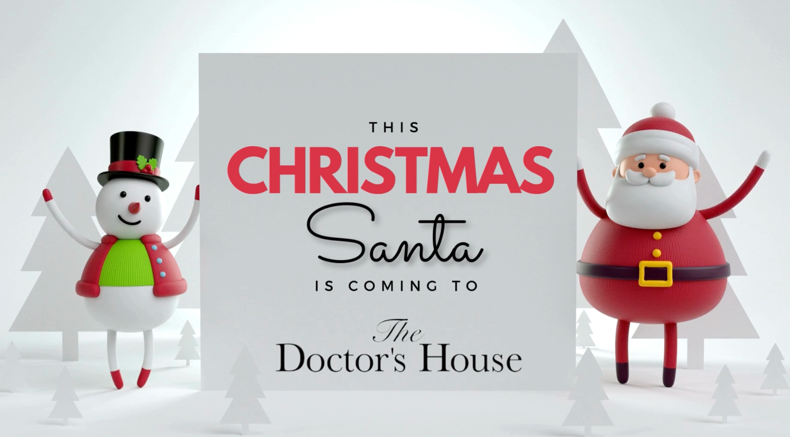 A christmas santa is coming to the doctor 's house