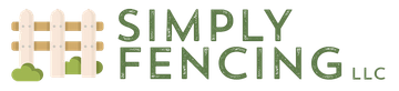 The logo for simply fencing llc shows a wooden fence.
