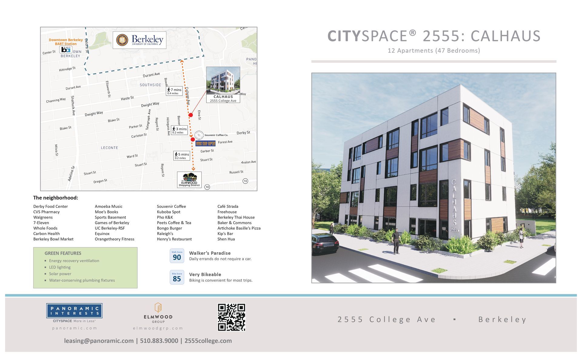 A brochure for a building called cityspace 2555 calhaus