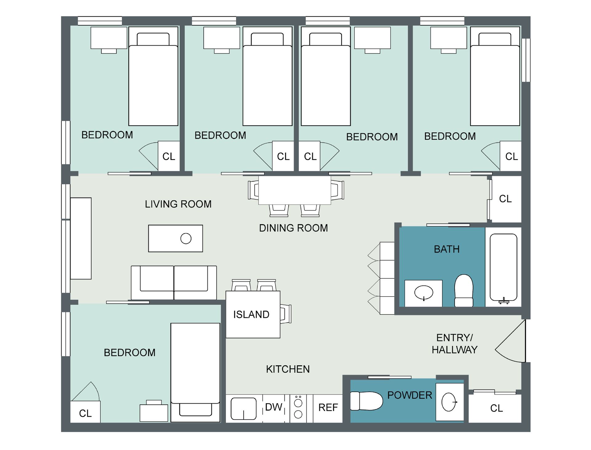  Bedroom Floor Plan