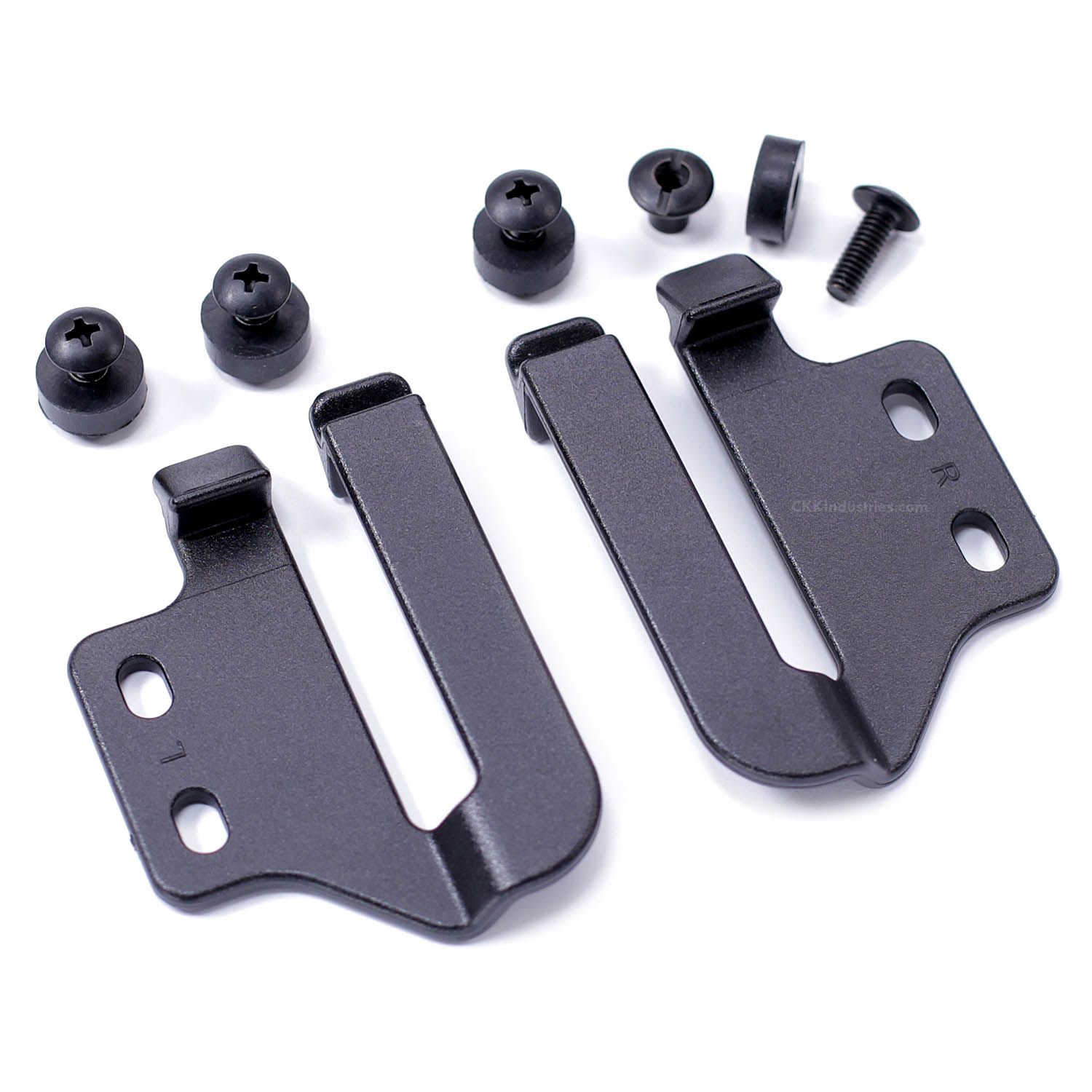 SpeedEase SpeedEase belt clips enable ambidextrous holster weapon draw. They clip over belt up to 1.75 inches wide without removal.