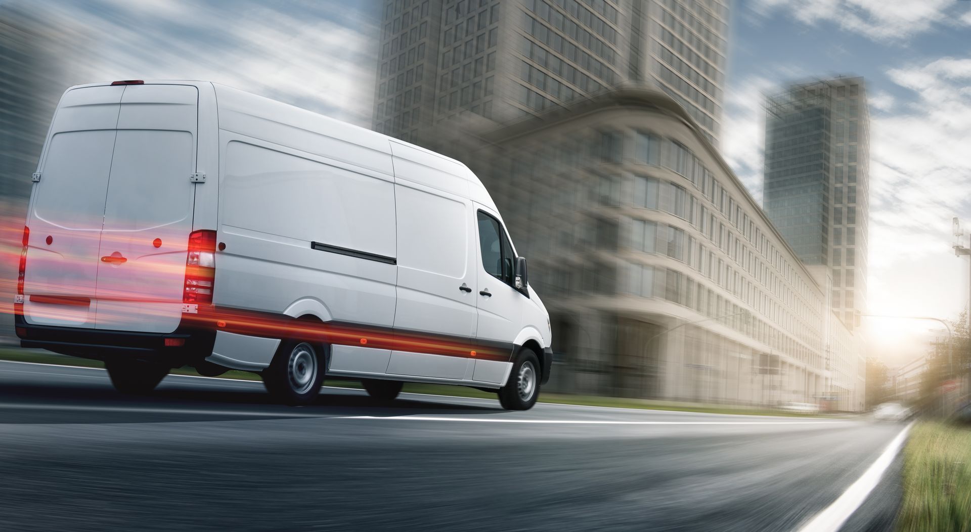 Fast moving delivery van