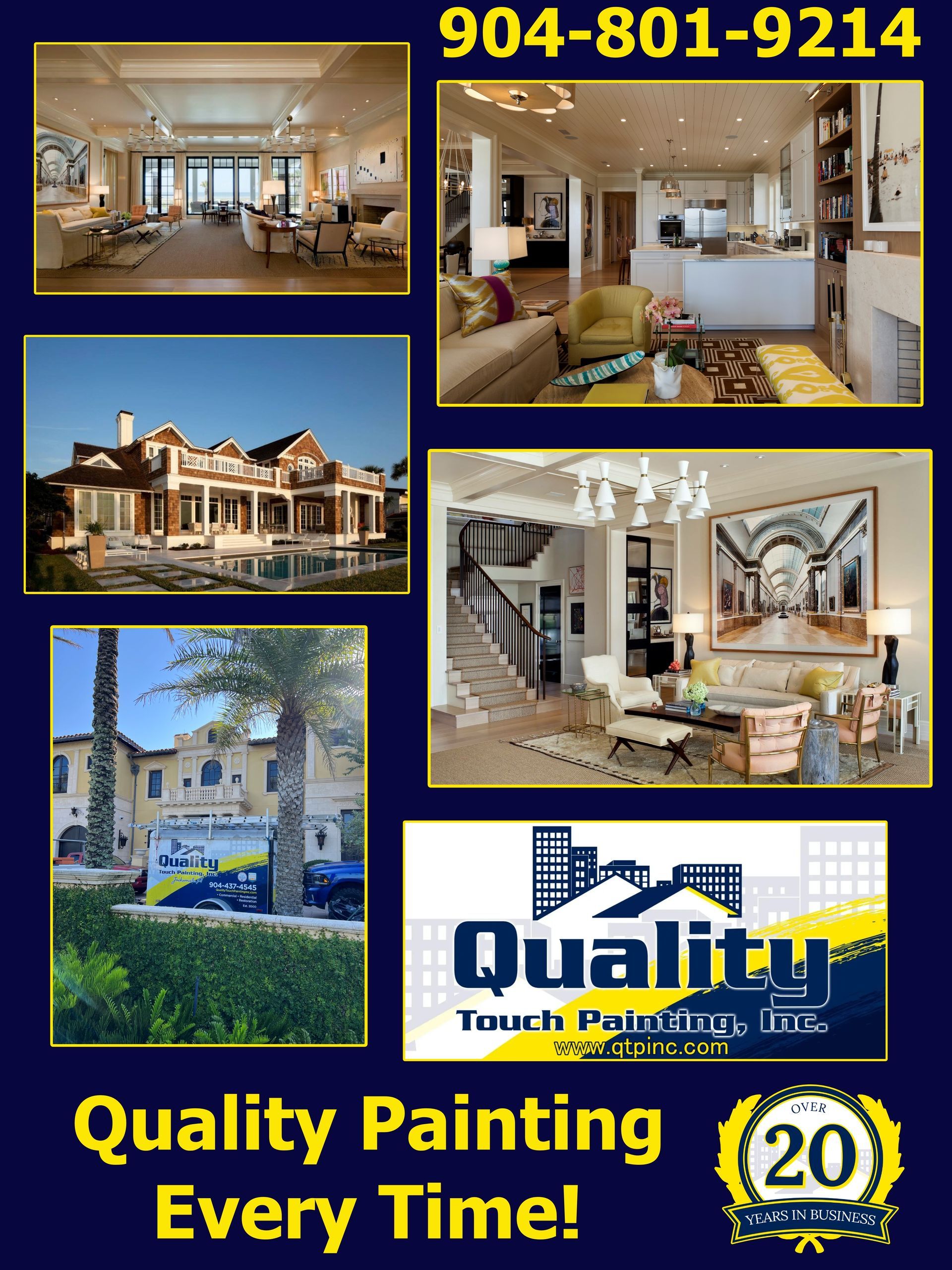 An advertisement for quality painting that says quality painting every time