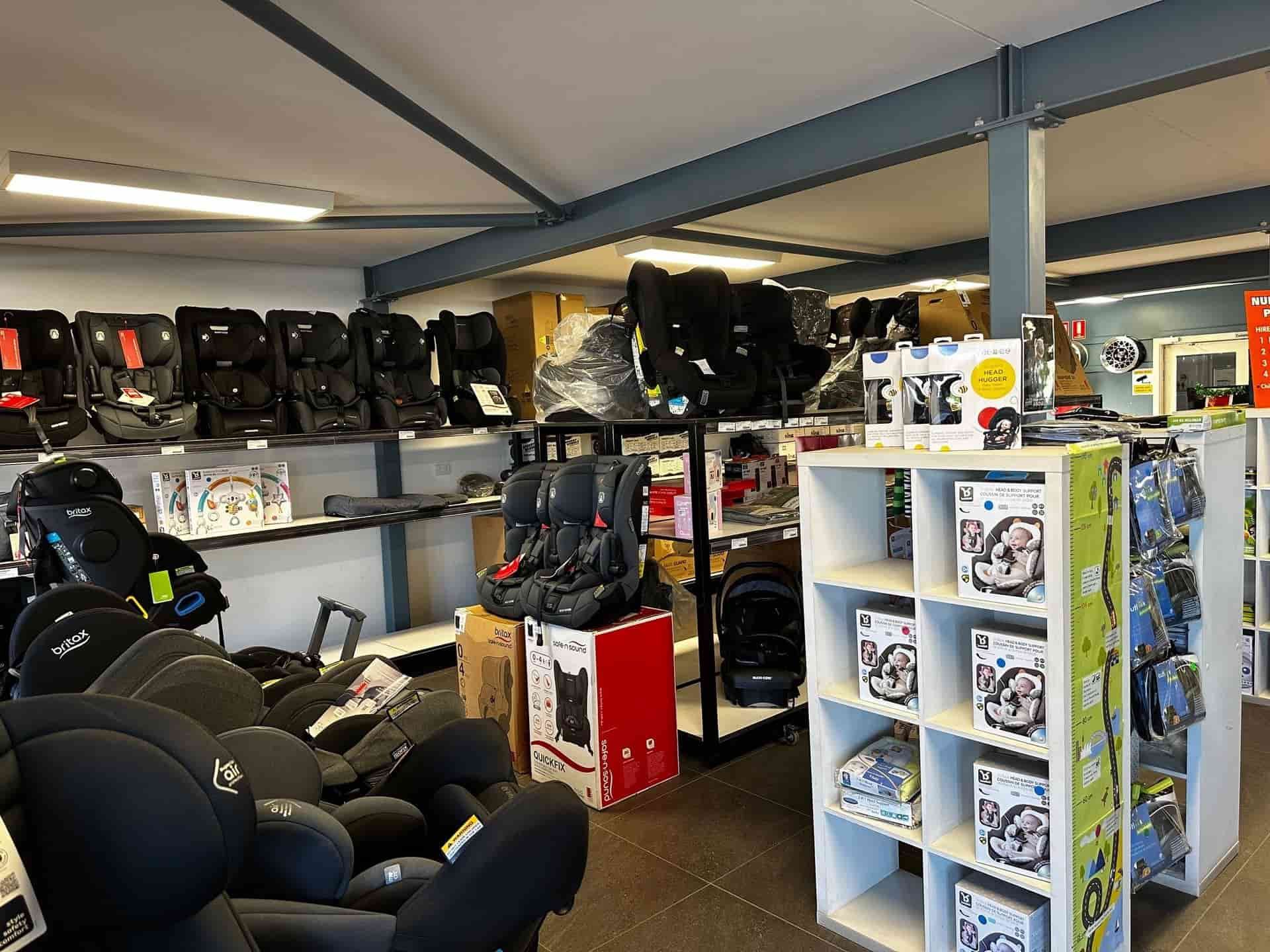 A Store Filled With Lots Of Car Seats And Shelves — Smitty's Tyres & More In Taminda, NSW
