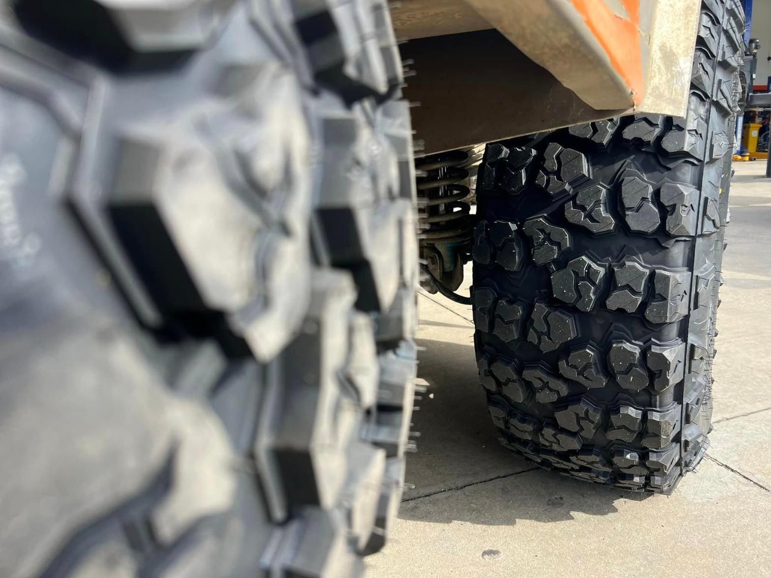 A Close up Of a Tire on A Vehicle on A Sidewalk — Smitty's Tyres & More In Barraba, NSW
