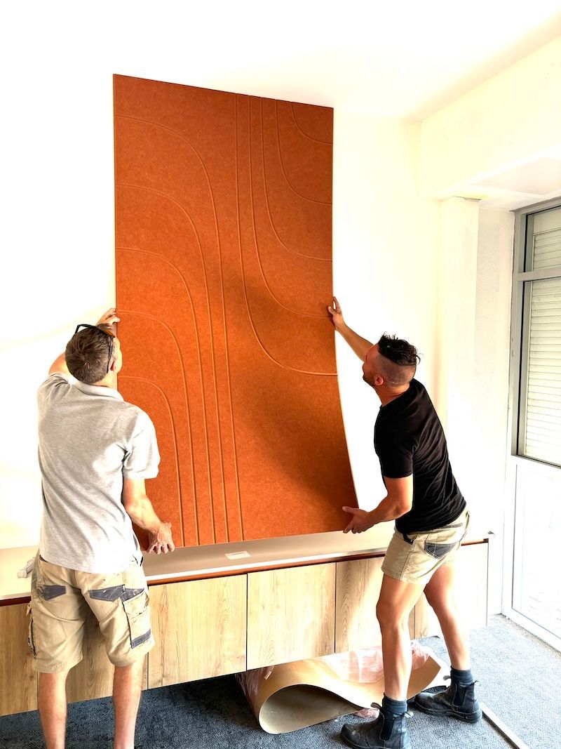 Brown Acoustic Flooring & Walls — Ozwide Flooring in Ciccone, NT