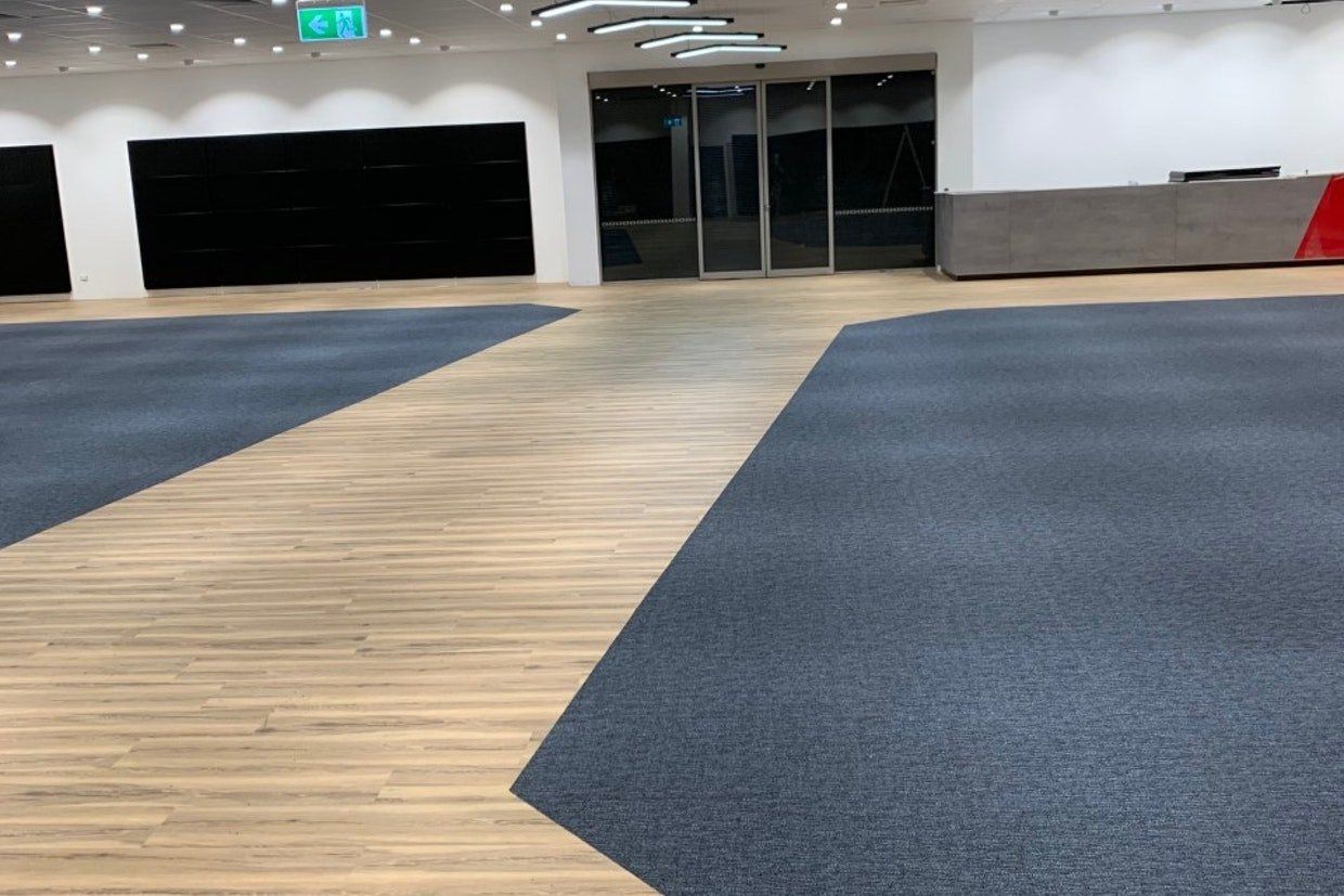 Black Carpet on Gym — Ozwide Flooring in Ciccone, NT