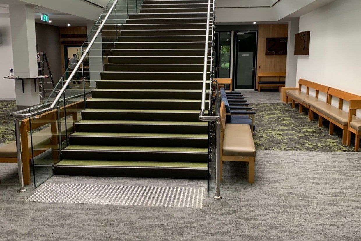 Carpet Before Going Up to Stairs — Ozwide Flooring in Ciccone, NT