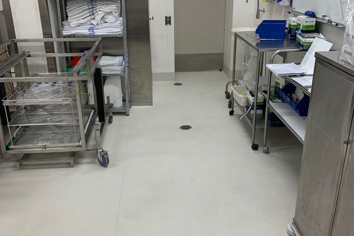 Vinyl Tiles In Medical Room — Ozwide Flooring in Ciccone, NT