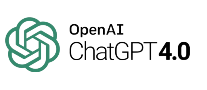 A logo for openai chatgpt 4.0 with a green flower on a white background.