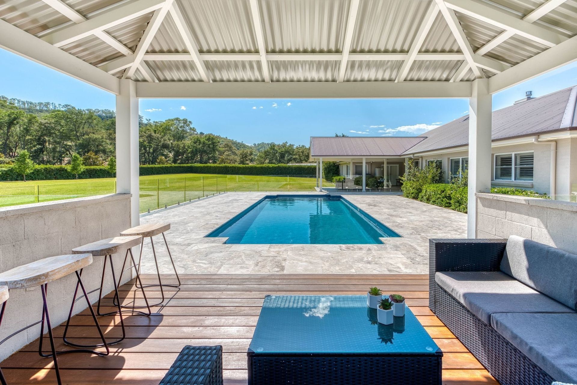 Classic Pool design by Masterbuilt Pools in Port Macquarie