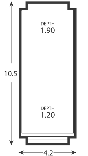 Classic Pool Size 10.5M by 4.2M
