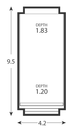 Classic Pool Size 9.5M by 4.2M