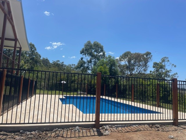 Completed 9m Heritage fibreglass pool in Crescent Head