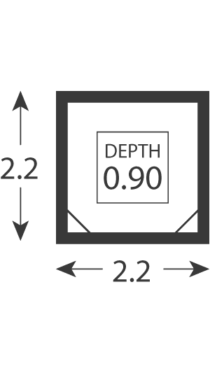 Sqaure spa dimenation 2.2m by 2.2m and 0.9m deep