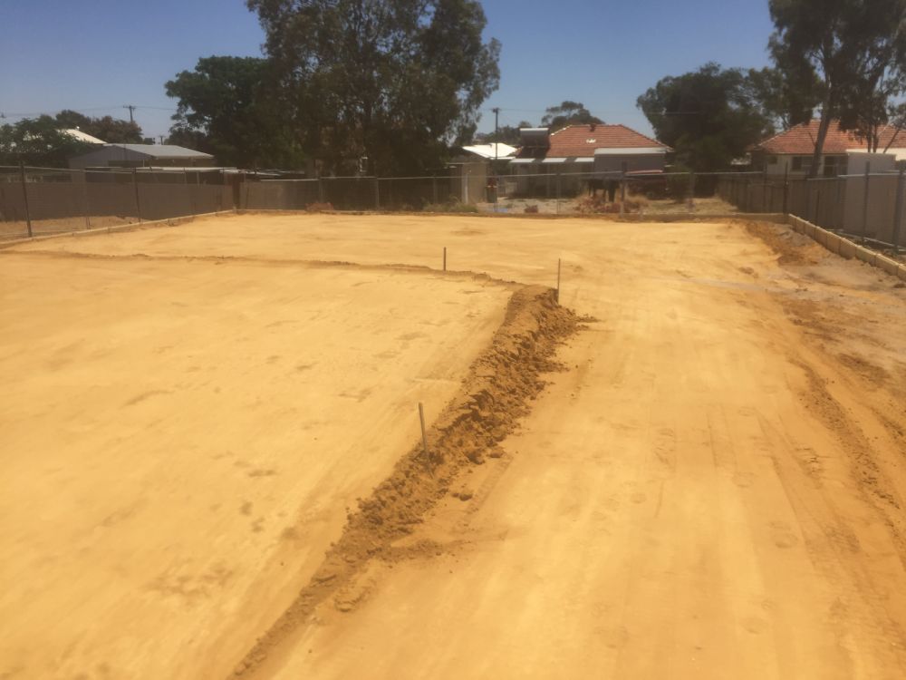 leveling of a construction site