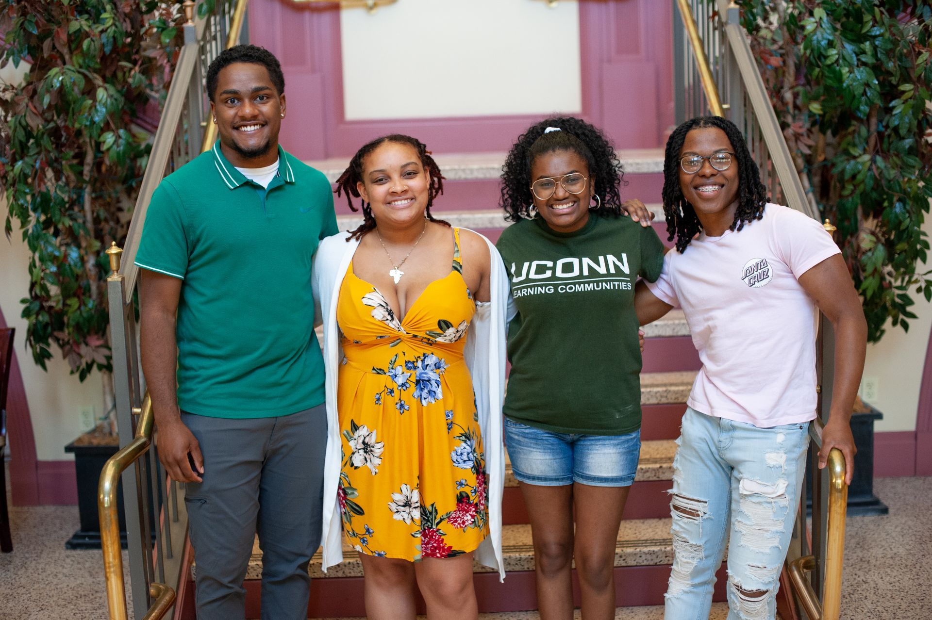 Devin Hill, pictured far left, alongside fellow Scholars: Shawni Jacobs, Jasmine Morris, and A'Jahni Barclay. 