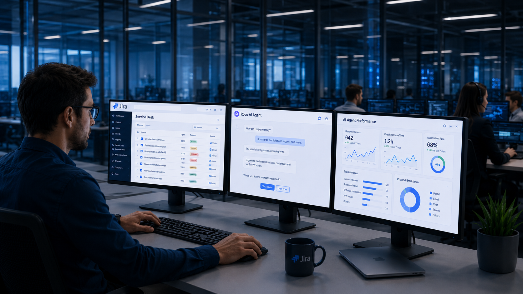 Agentes de IA no Jira; Jira Service Management inteligência artificial; IA agêntica