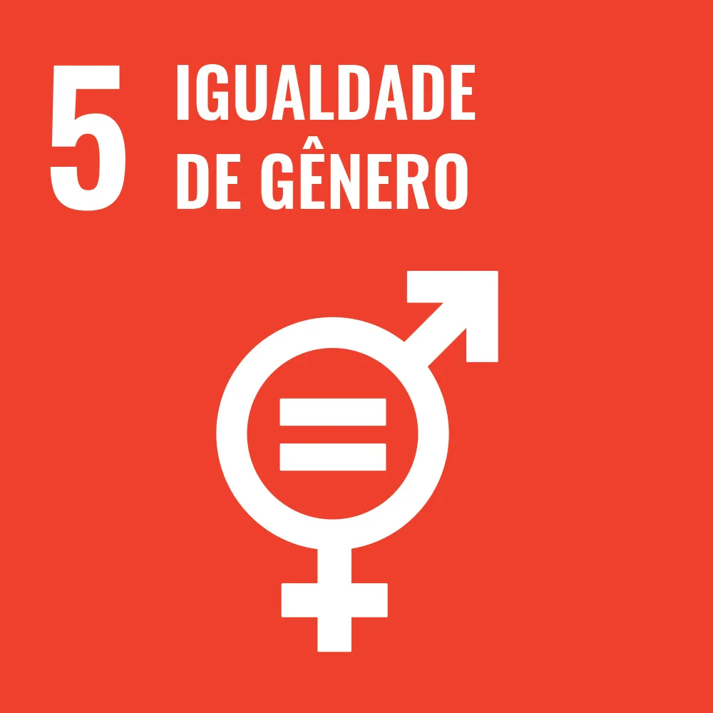 Uma placa que diz 5 igualdade de genero