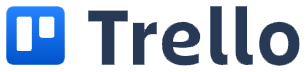 Um logotipo azul e branco para trello em um fundo branco