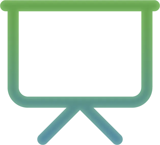 Um ícone verde de uma caixa com duas setas apontando para a esquerda e para a direita.