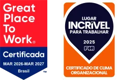 Três selos que indicam que a CSP Tech foi considerada pelo Great Place to Work uma melhores empresas para trabalhar.