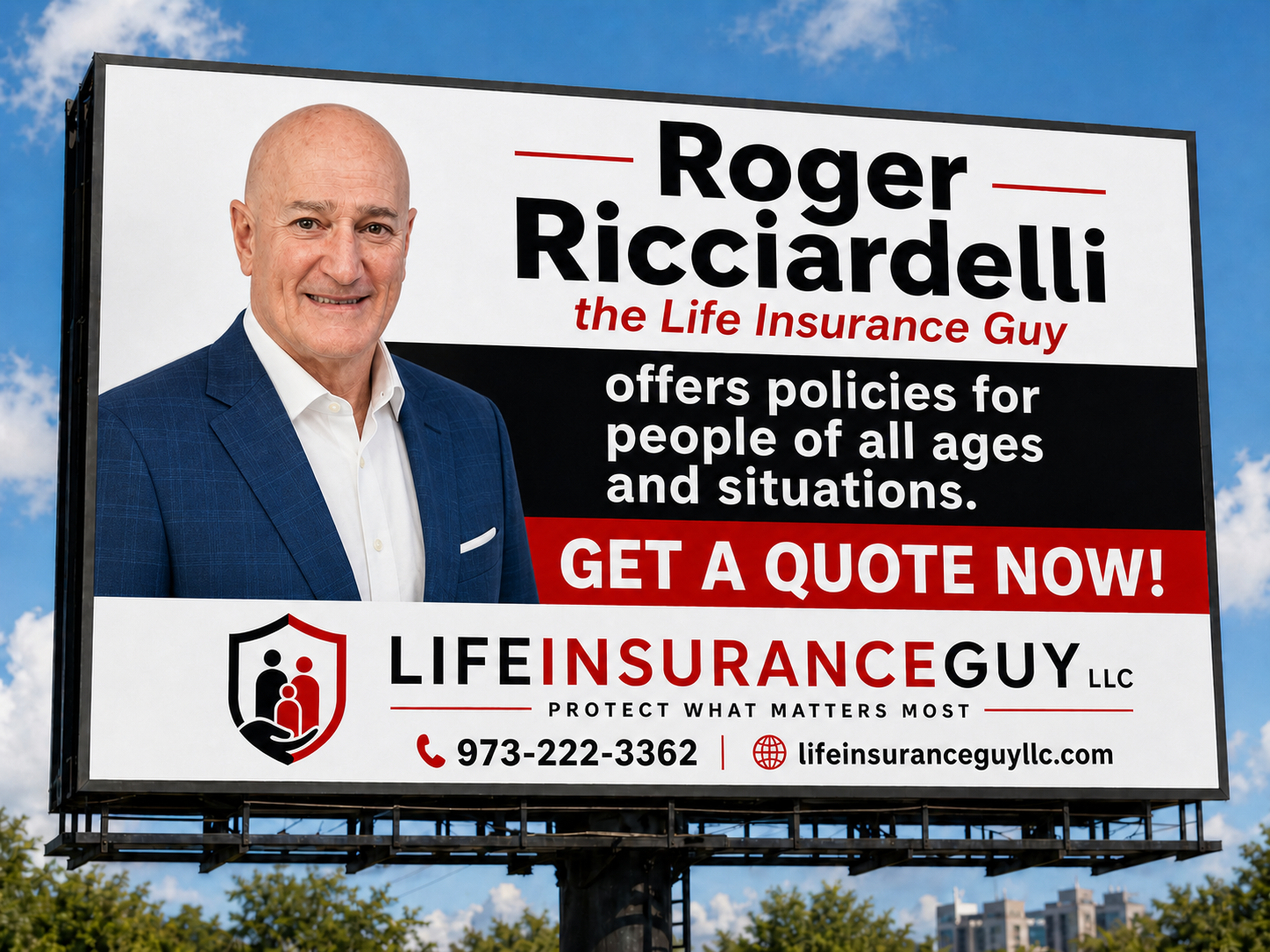 Billboard ad for Roger Ricciardelli