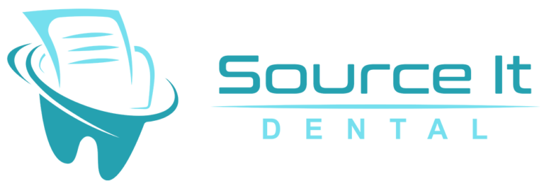 Logo for Source It Dental: turquoise tooth and document icon, company name in teal.