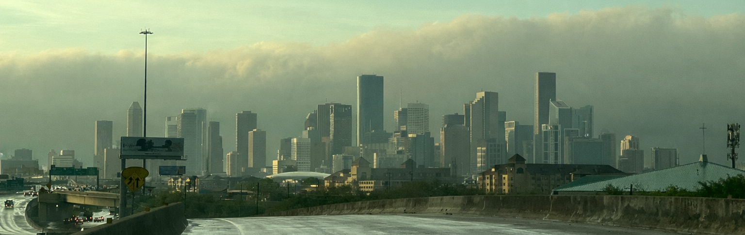 Skyline of downtown Houston.