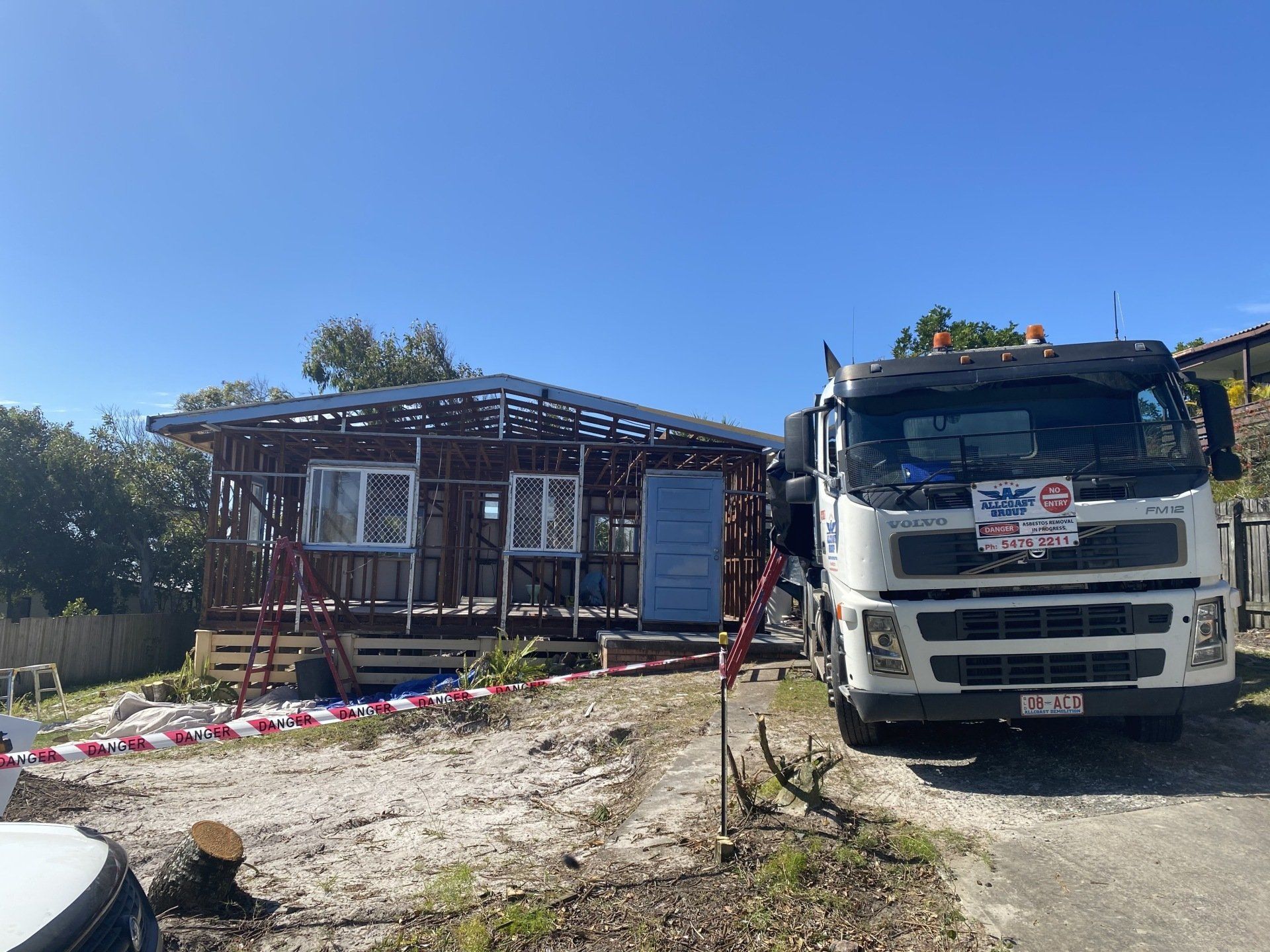 A residential demolition job on the Sunshine Coast - Allcoast Group Demolition Contractors