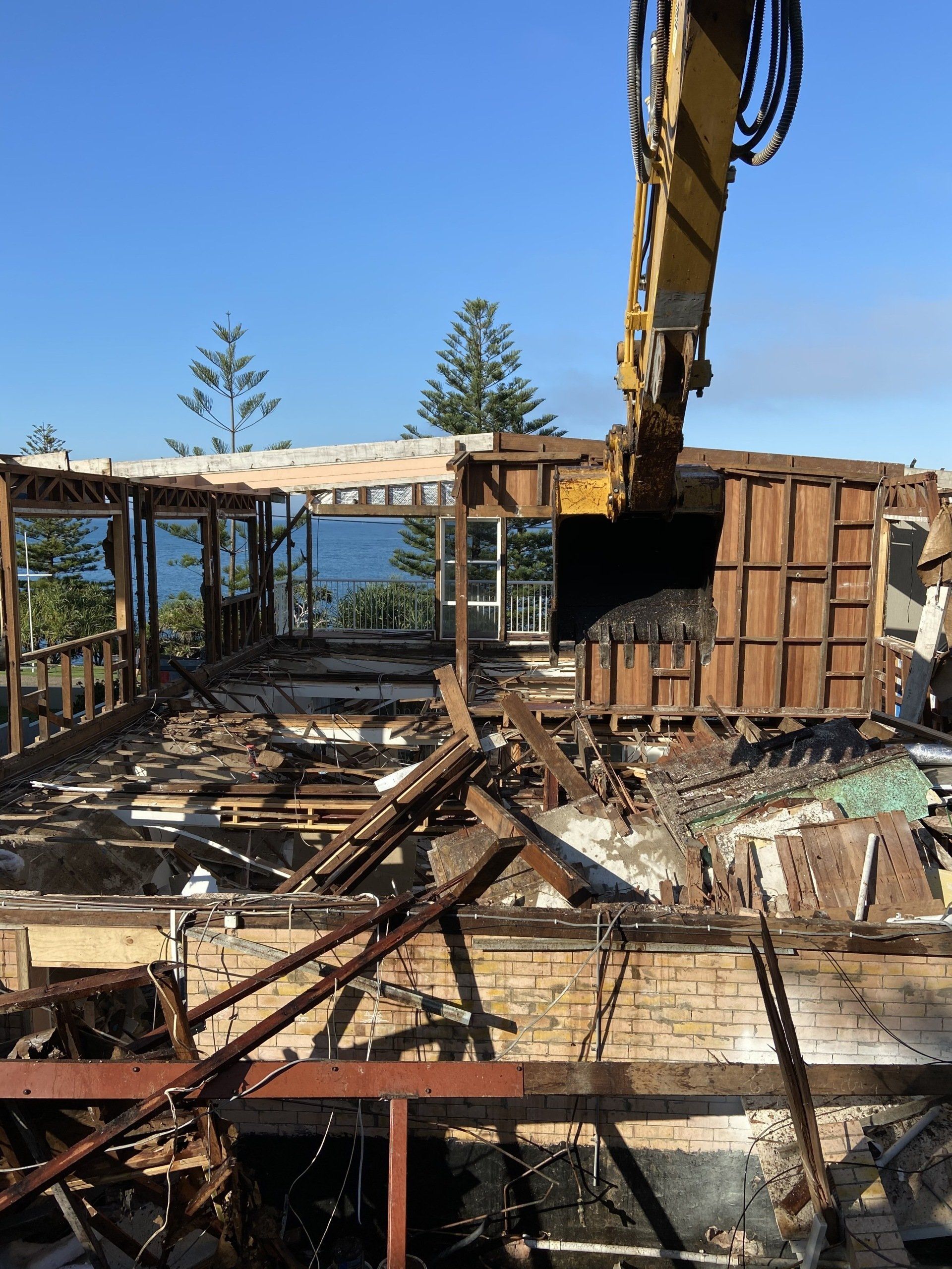 House Demolition in Progress — Allcoast Group Demolition Contractors from Gallery in Sunshine Coast, QLD