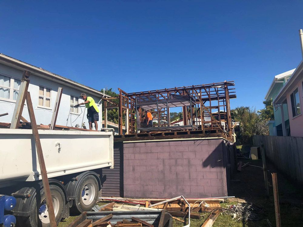 Demolition of A Residential Home in Progress