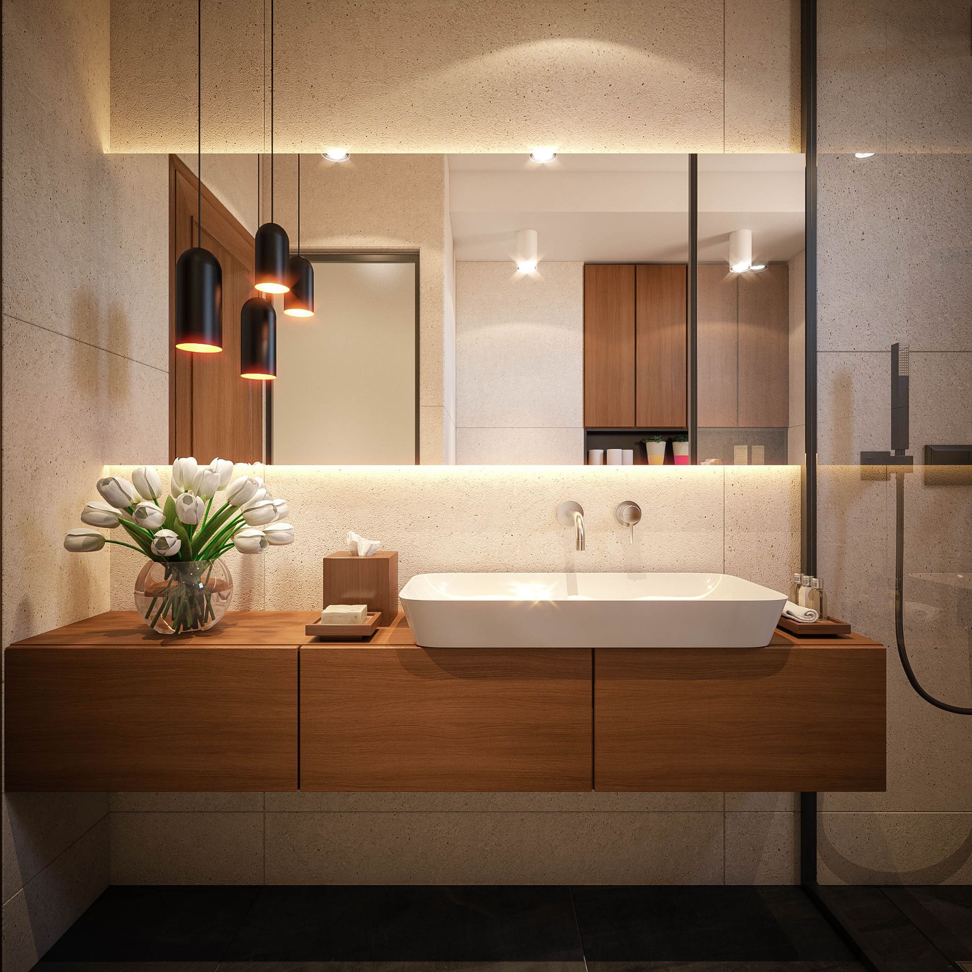 Mobili e sanitari per il bagno in stile moderno