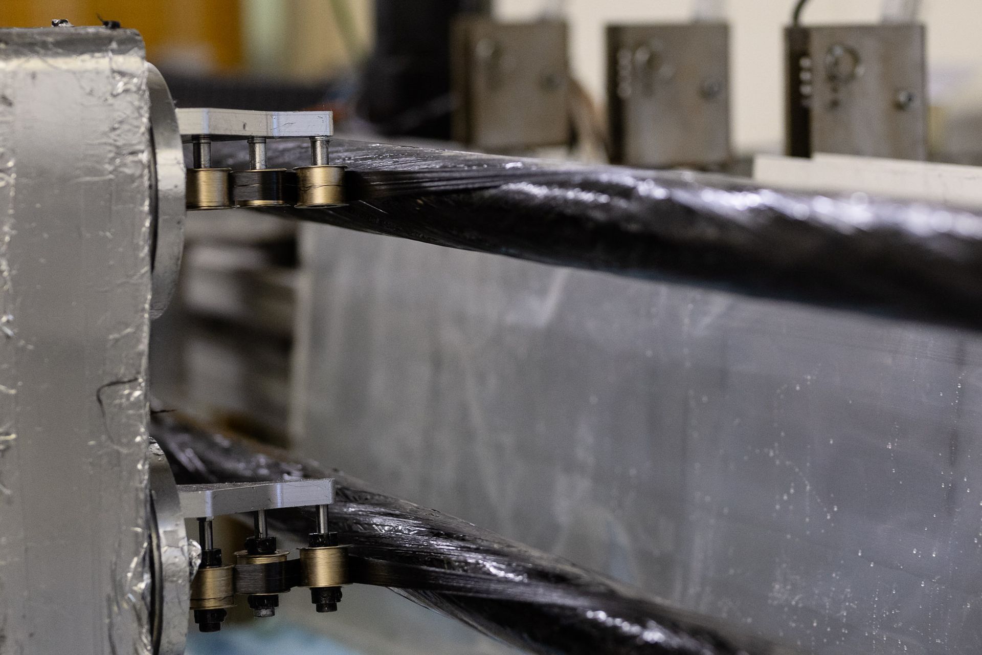 Filament winding close-up