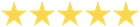 A row of yellow stars on a white background.