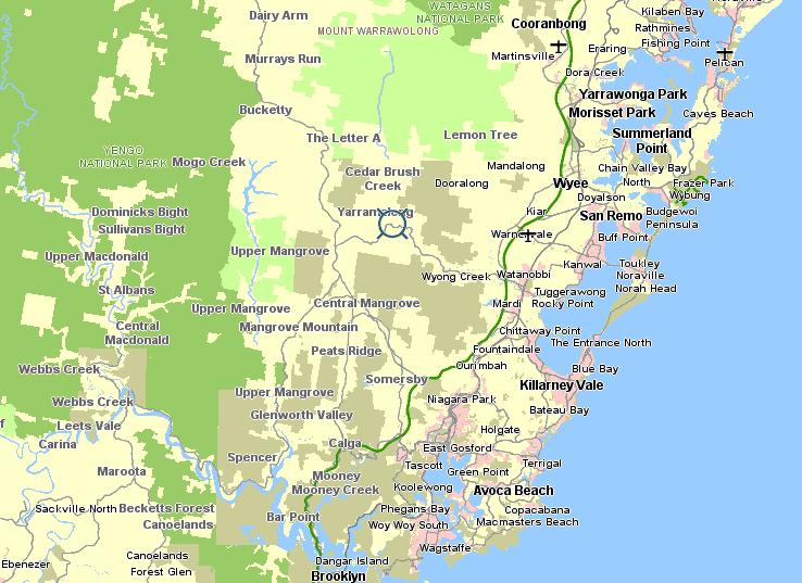 Service Area Map — Roadside Assistance in Berkley Vale, NSW