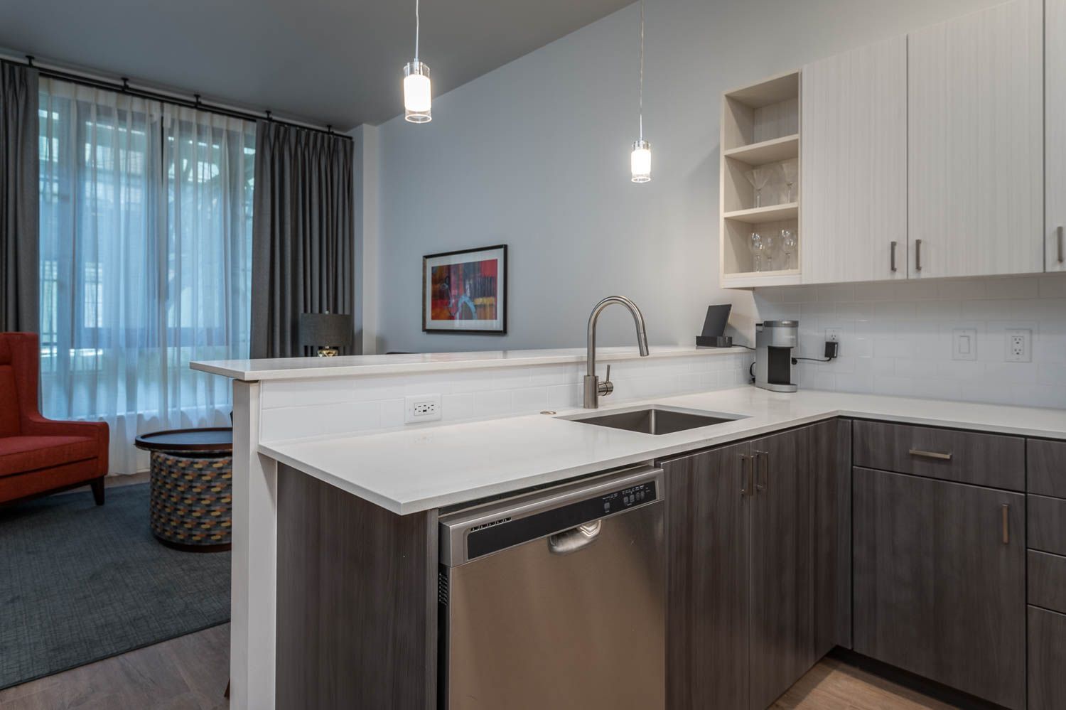 photo of kitchen with stainless steel appliances