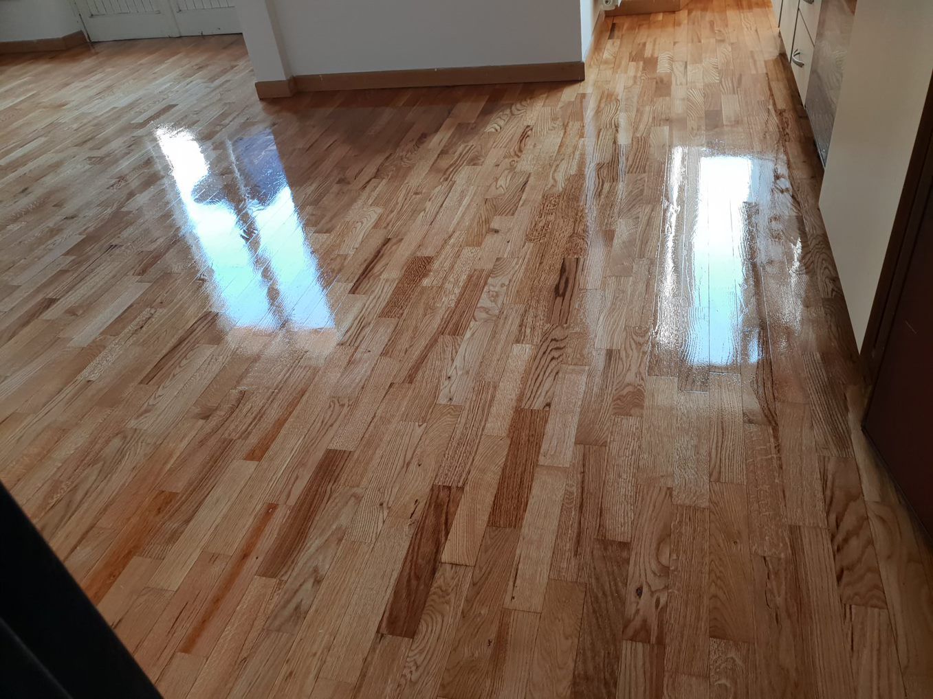 parquet lucido dopo il trattamento