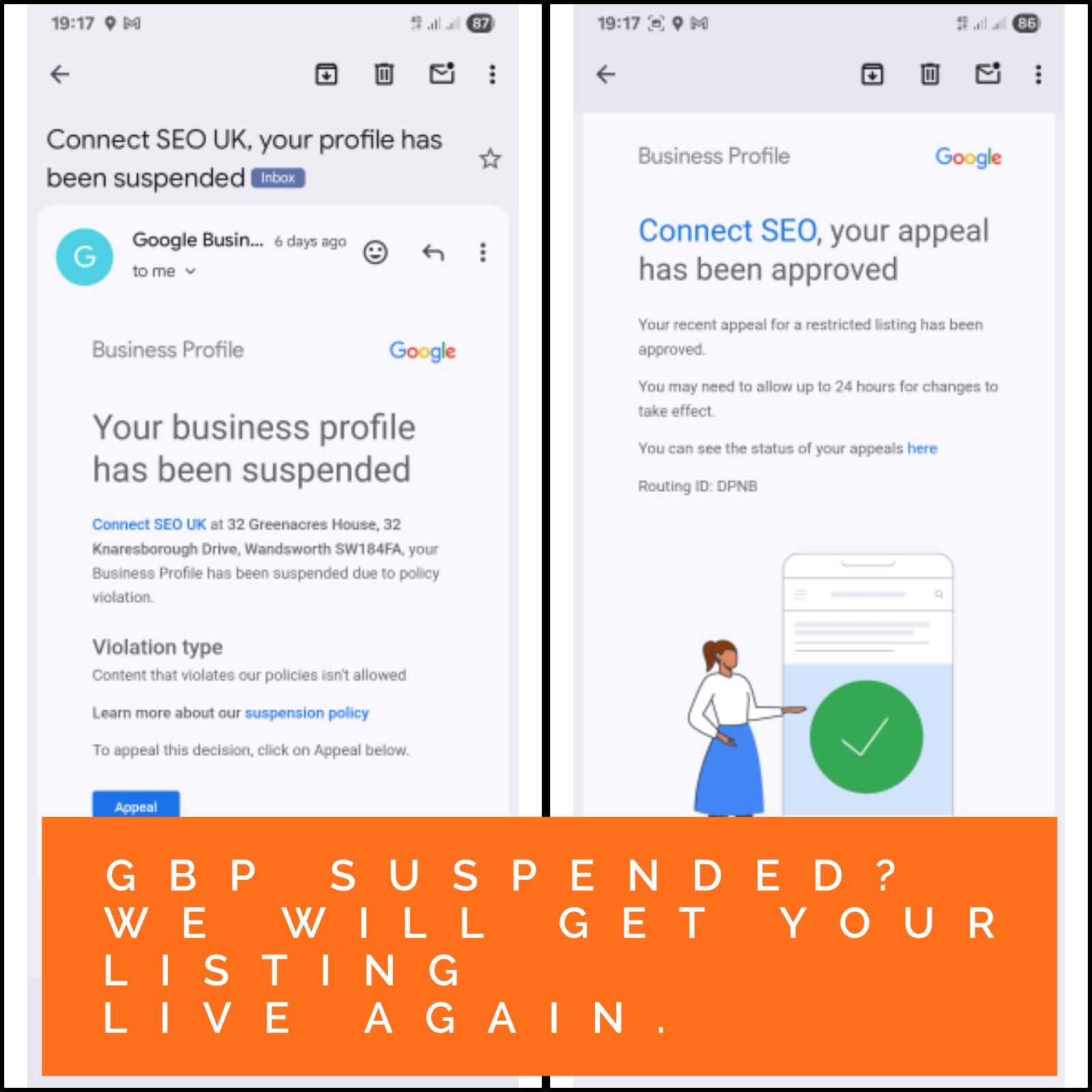 Google Business Profile verification failing for UK businesses