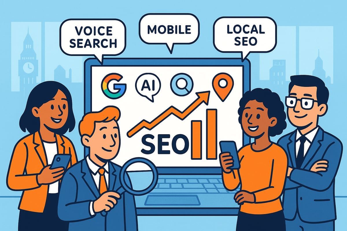 Group of people around a laptop with 